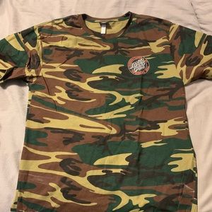 Santa cruz camo large t shirt skateboarding old school vintage